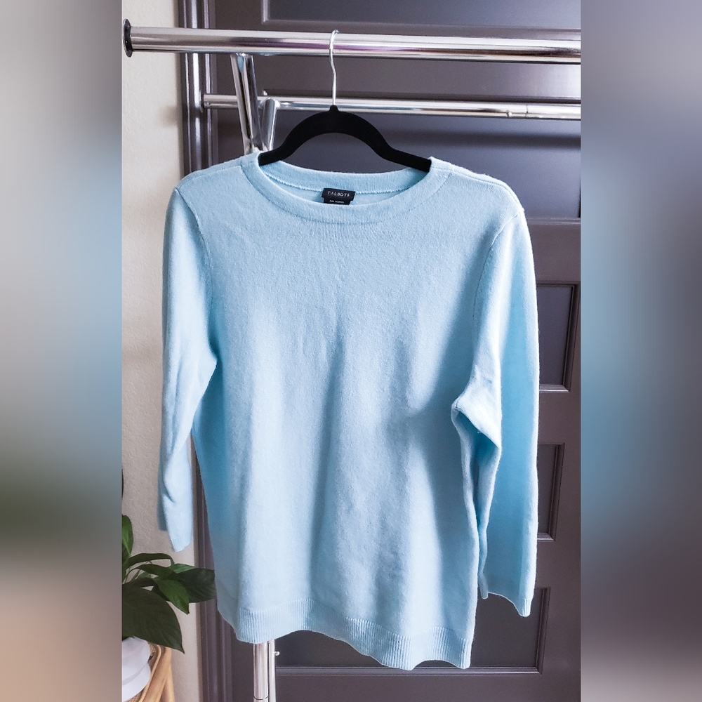 Talbots 100% cashmere 3/4 sleeve sweater